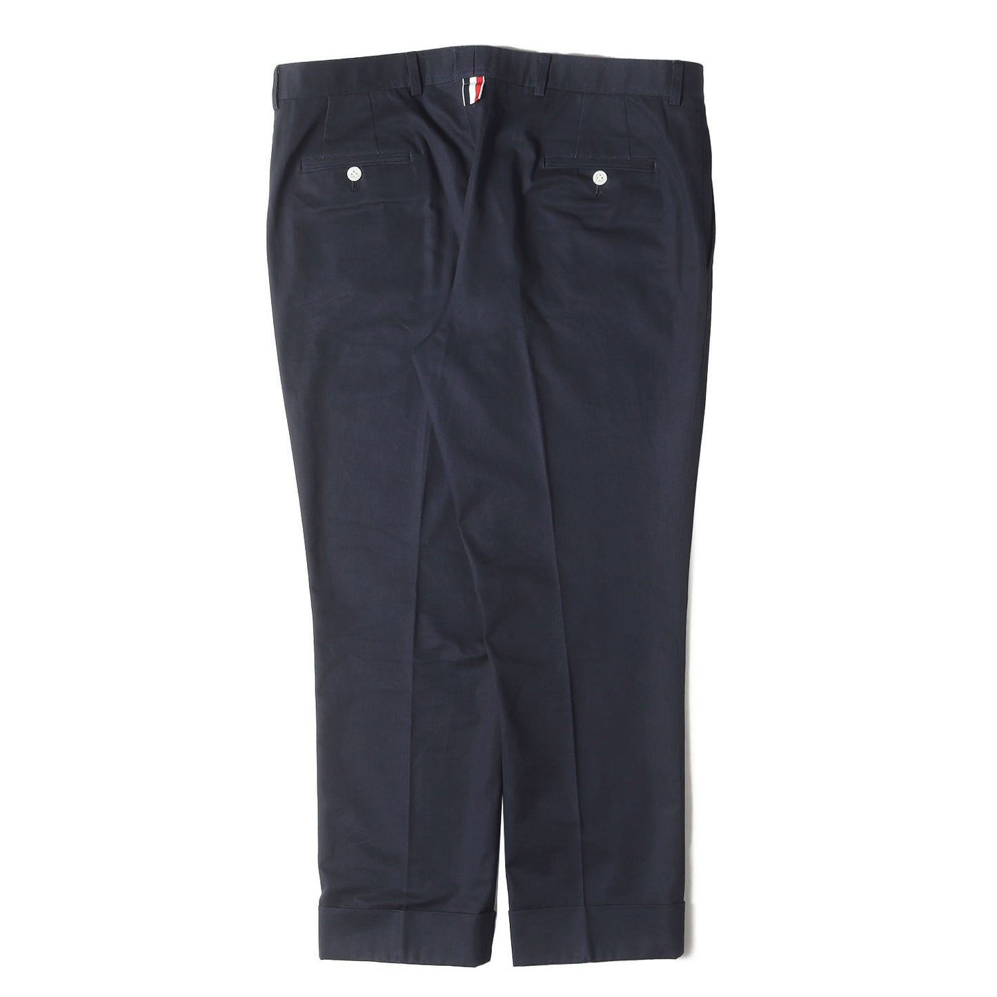 グログランテープ付き ワンタック コットンツイル スラックスパンツ