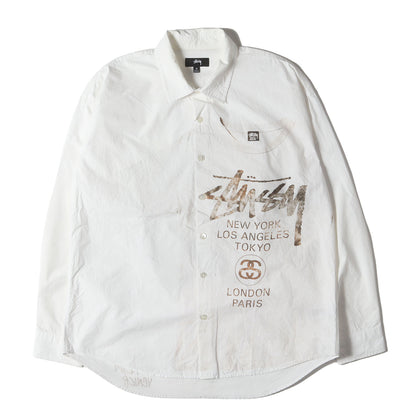 [近年モデル] ワールドツアー 転写プリント コットン ボタンシャツ (WORLD TOUR SHIRT)