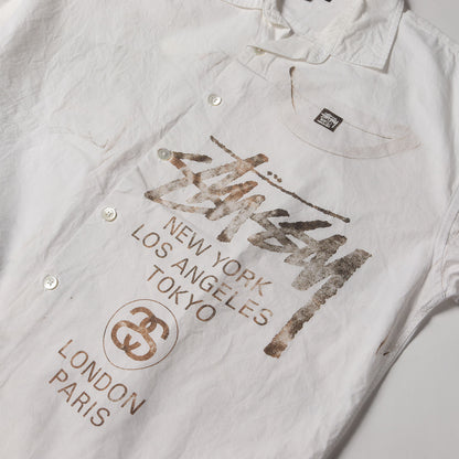 [近年モデル] ワールドツアー 転写プリント コットン ボタンシャツ (WORLD TOUR SHIRT)