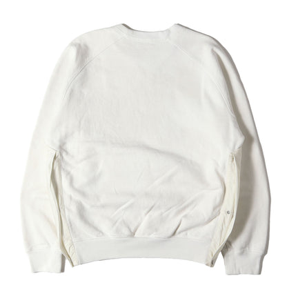 21AW ×Sacai コラボロゴワッペン サイドジップ クルーネック スウェット 213J643A0687