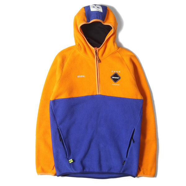 ウェア FCRB POLARTEC FLEECE HALF ZIP GAITER ゲイター付き ポーラテック フリース バイカラー ハーフジップ