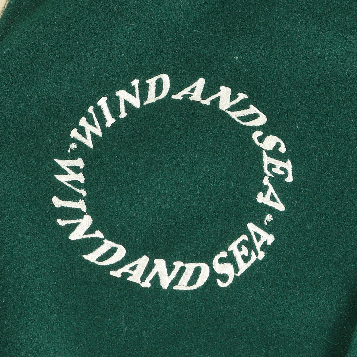 3周年記念 サガラワッペン 袖レザー メルトンウール スタジャン (BEYOUTH Varsity Jacket)