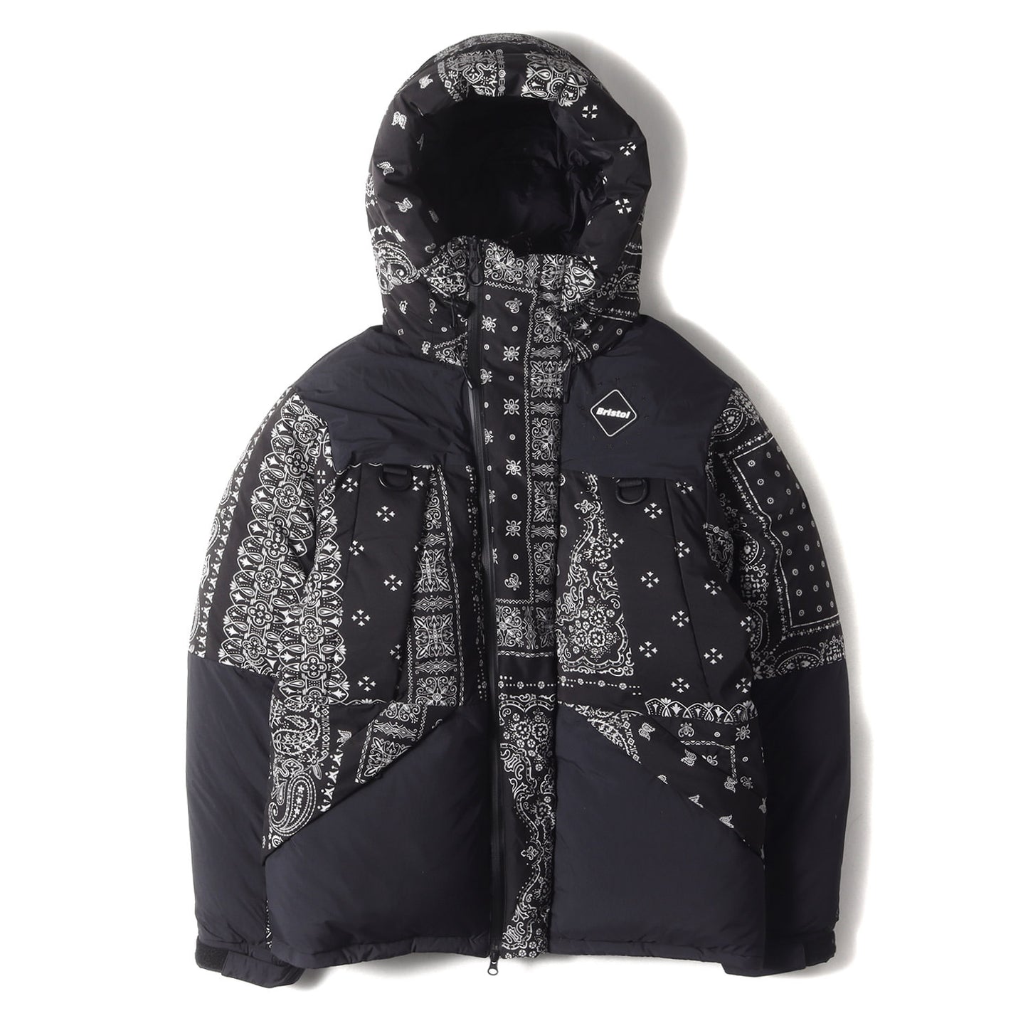 バンダナ柄 ナイロン ベンチ ダウンジャケット (DOWN BENCH PARKA)