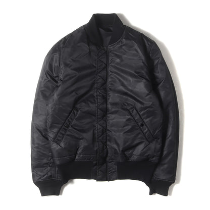 ×ALPHA 袖ニットカスタム リバーシブル ナイロン MA-1 フライトジャケット (ALPHA REVERSIBLE MA-1)