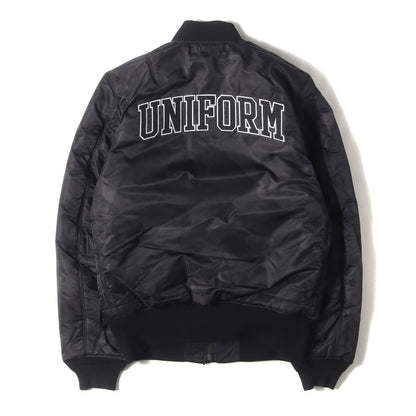 ×ALPHA 袖ニットカスタム リバーシブル ナイロン MA-1 フライトジャケット (ALPHA REVERSIBLE MA-1)