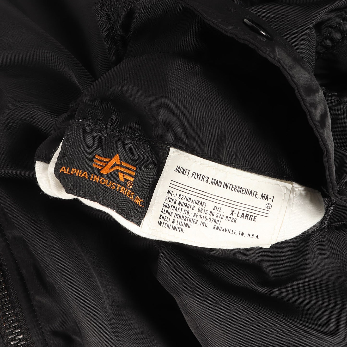 ×ALPHA 袖ニットカスタム リバーシブル ナイロン MA-1 フライトジャケット (ALPHA REVERSIBLE MA-1)