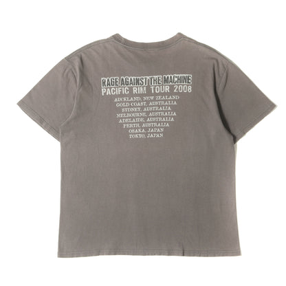 00s メンバーフォト プリント Tシャツ (RAGE AGAINST THE MACHINE PACIFIC RIM TOUR 2008)