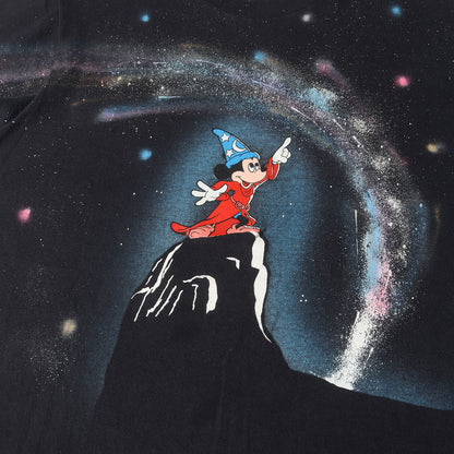 90s オールオーバー ファンタジア ミッキーマウス Tシャツ (FANTASIA MICKEY GALAXY)