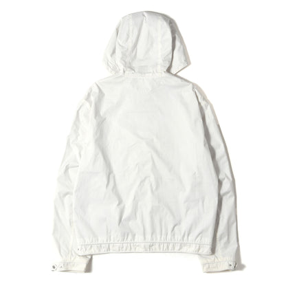 セリエボタン付き フーデッド ストレッチ ナイロン フルジップ ジャケット