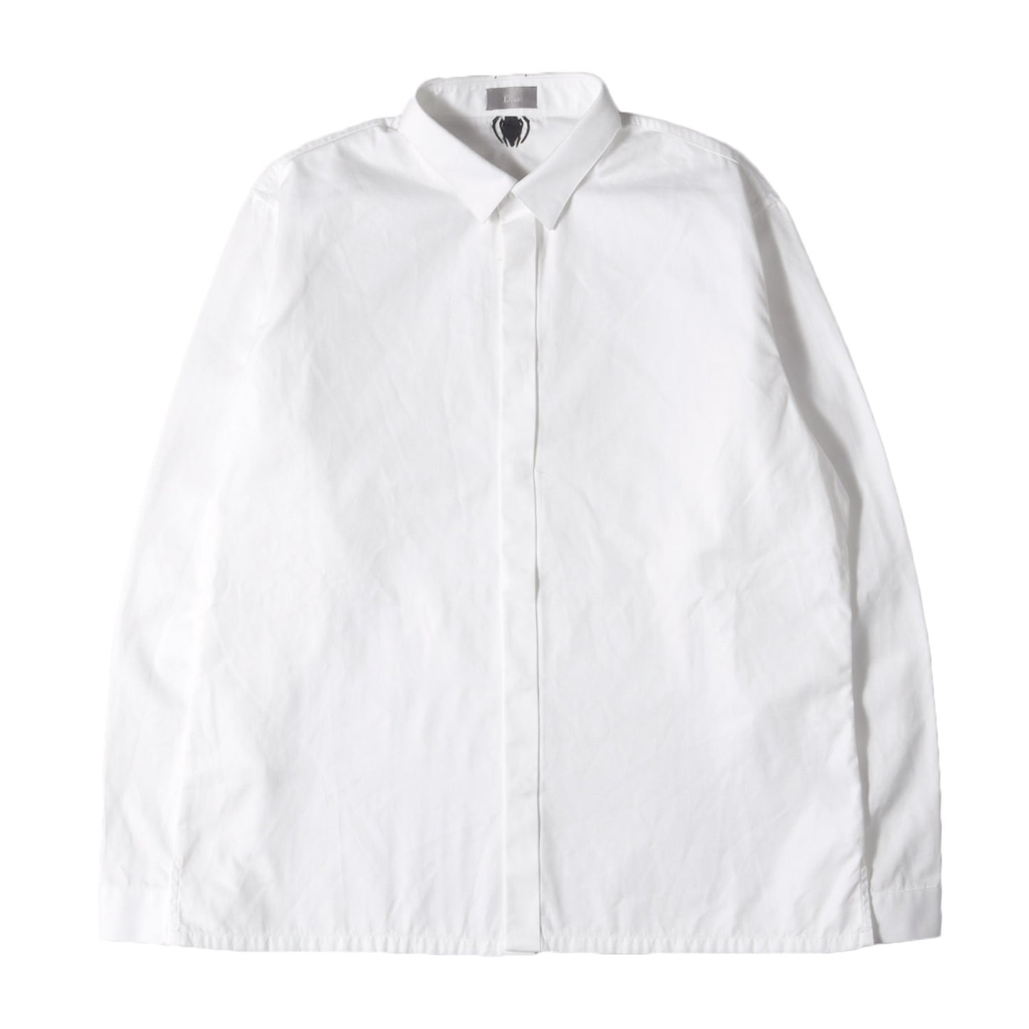 Bee 刺繍 比翼ボタン ドレスシャツ