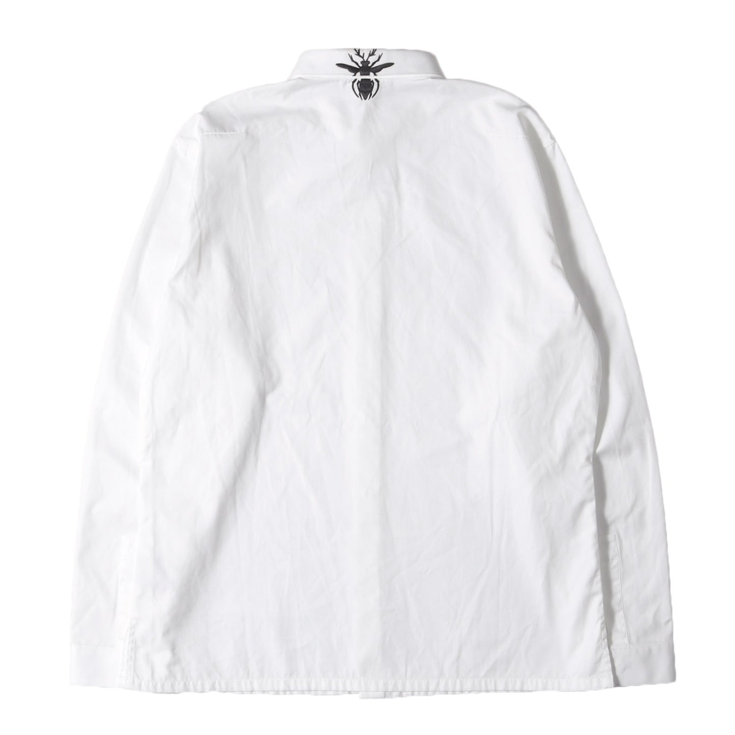 Bee 刺繍 比翼ボタン ドレスシャツ