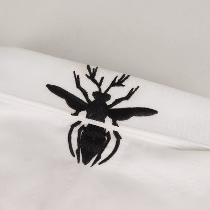 Bee 刺繍 比翼ボタン ドレスシャツ