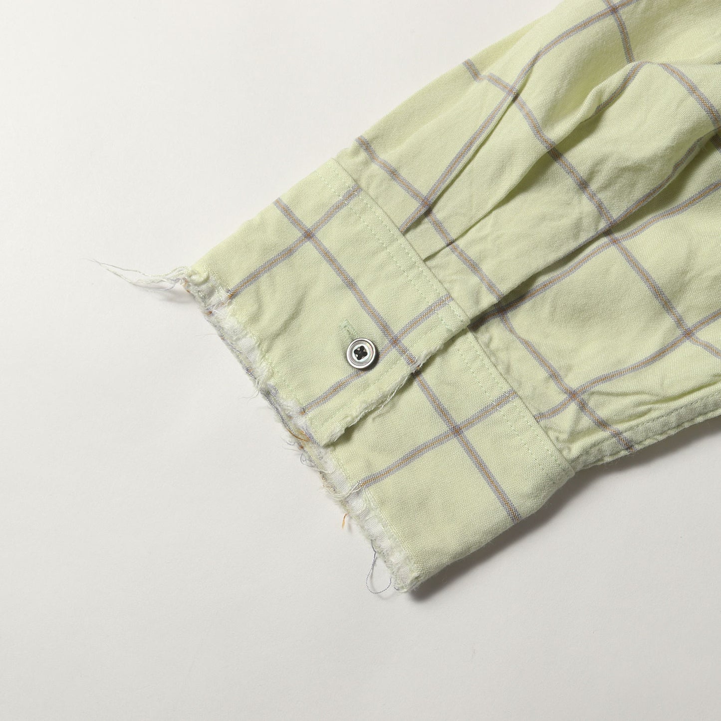 24SS クラッシュ加工 チェック レーヨン ボタン シャツ (RAYON CHECK CRASH LS SHIRT)