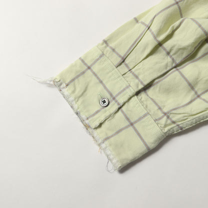24SS クラッシュ加工 チェック レーヨン ボタン シャツ (RAYON CHECK CRASH LS SHIRT)