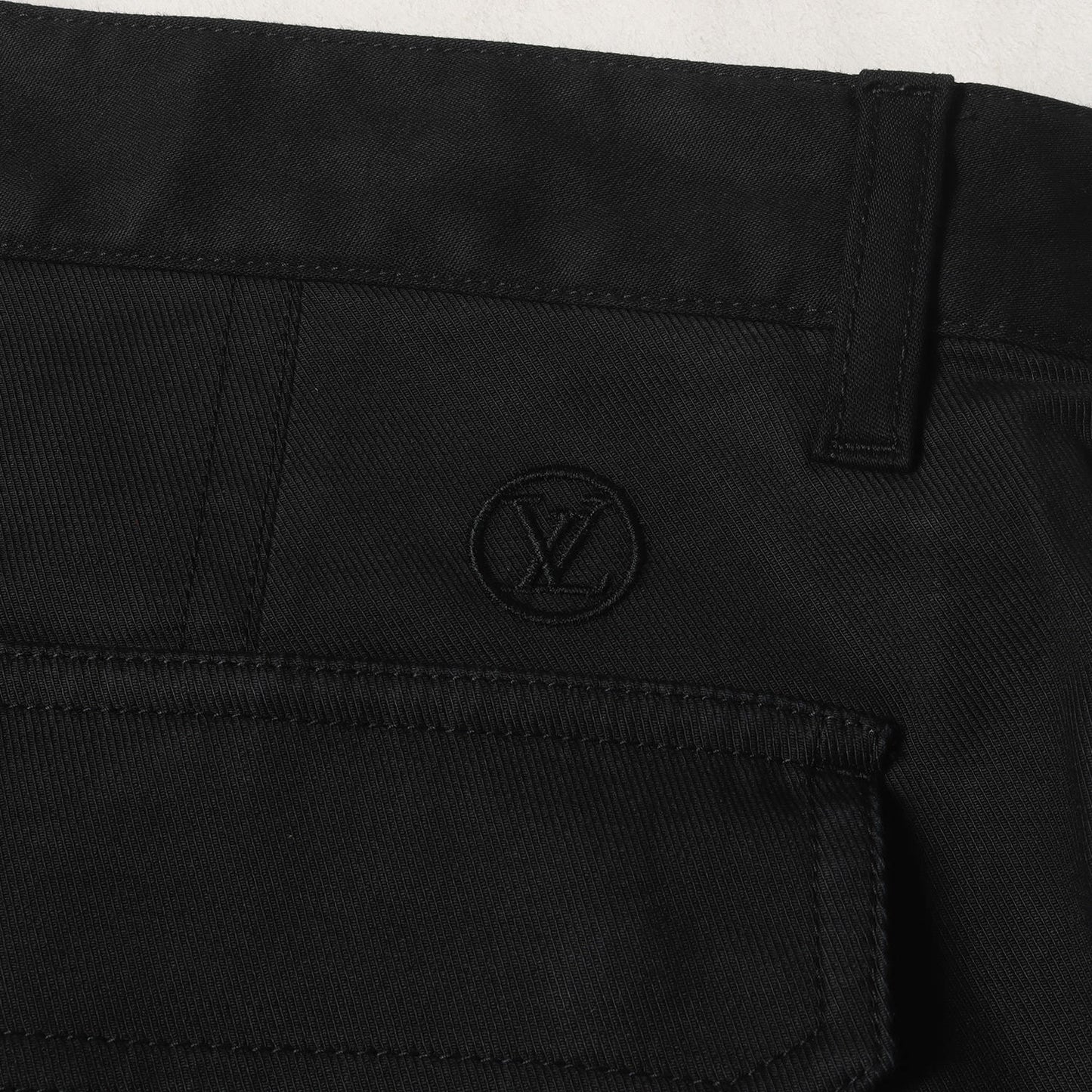 18AW LVロゴ刺繍 ストレッチ コットン カーゴ パンツ RM182M GWU HFP02W