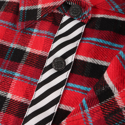 オーバーサイズ チェック フランネル シャツ (CHECKED FLANNEL LONG SLEEVE SHIRT)