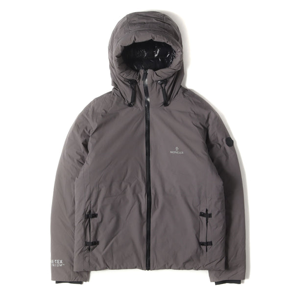 GORE-TEX INFINIUM ナイロン フルジップ フーデッド ダウンジャケット 
