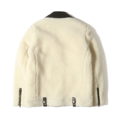 ラムレザー コンビ ボアフリース ダブル ライダース ジャケット (BOA RIDERS JACKET)
