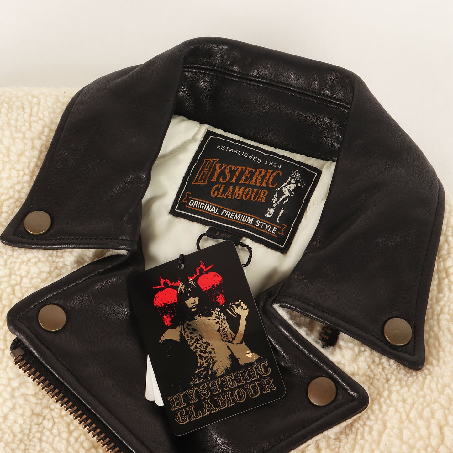 ラムレザー コンビ ボアフリース ダブル ライダース ジャケット (BOA RIDERS JACKET)