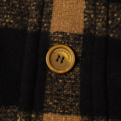 スタンドカラー チェック メルトンウール ボタン コート Burberry Prorsum