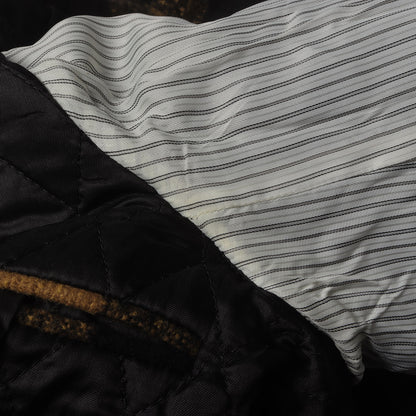 スタンドカラー チェック メルトンウール ボタン コート Burberry Prorsum