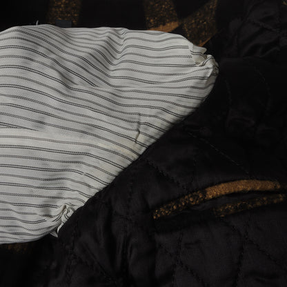 スタンドカラー チェック メルトンウール ボタン コート Burberry Prorsum