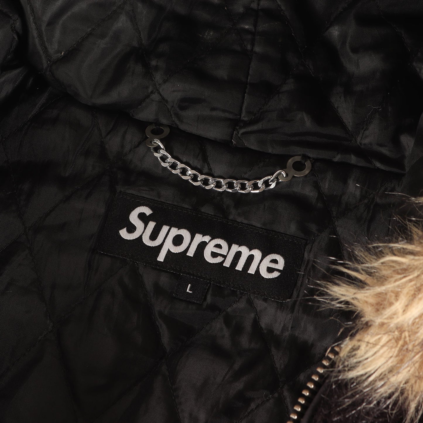 18AW ダイヤモンドパターン フェイクファー フルジップ フーデッド ジャケット (Diamond Faux Fur Jacket)