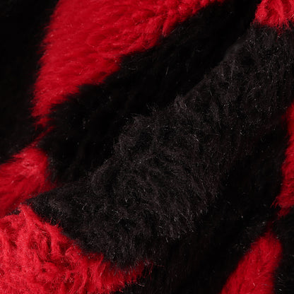 18AW ダイヤモンドパターン フェイクファー フルジップ フーデッド ジャケット (Diamond Faux Fur Jacket)