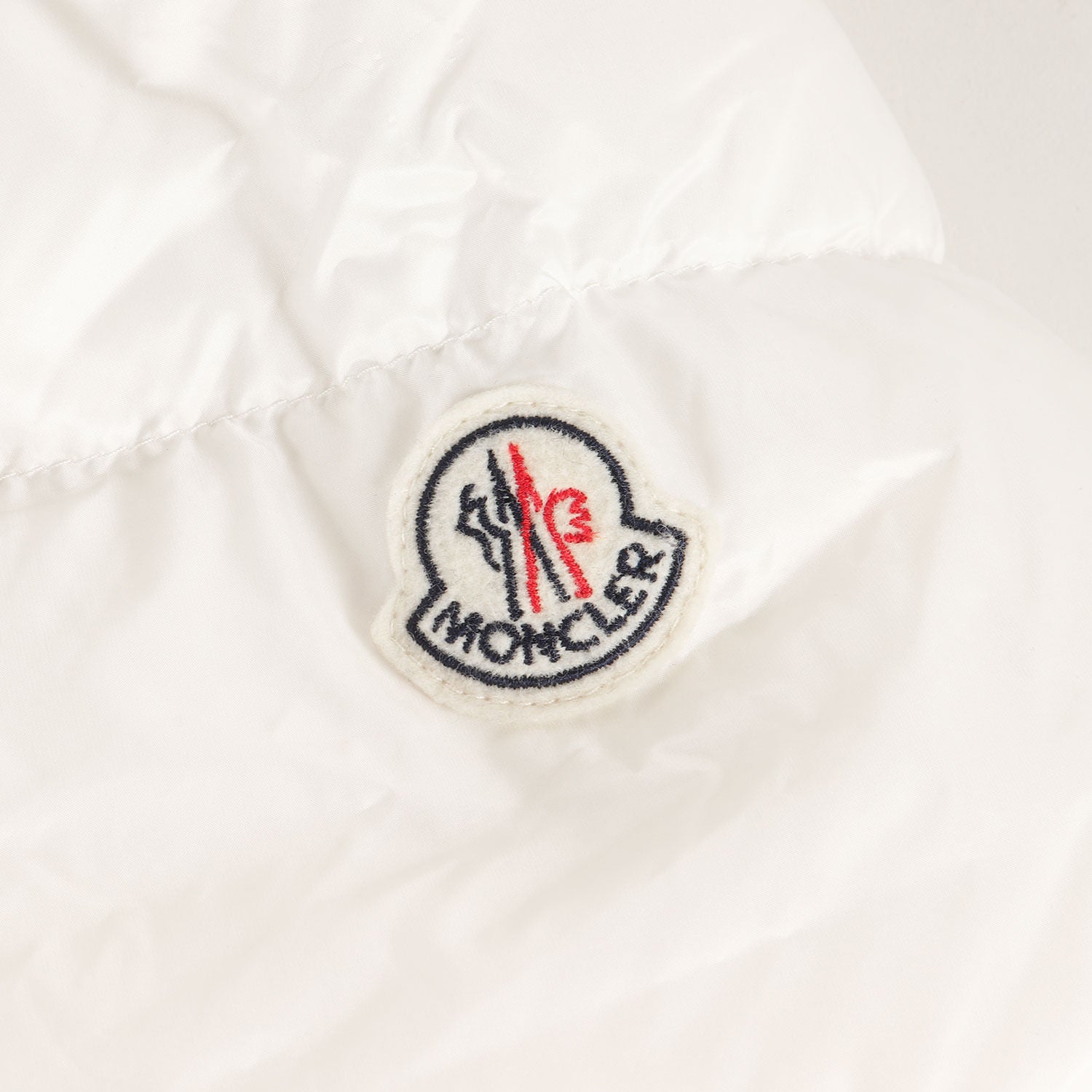 フランス国旗ライン ナイロン フルジップ フーデッド ダウンジャケット