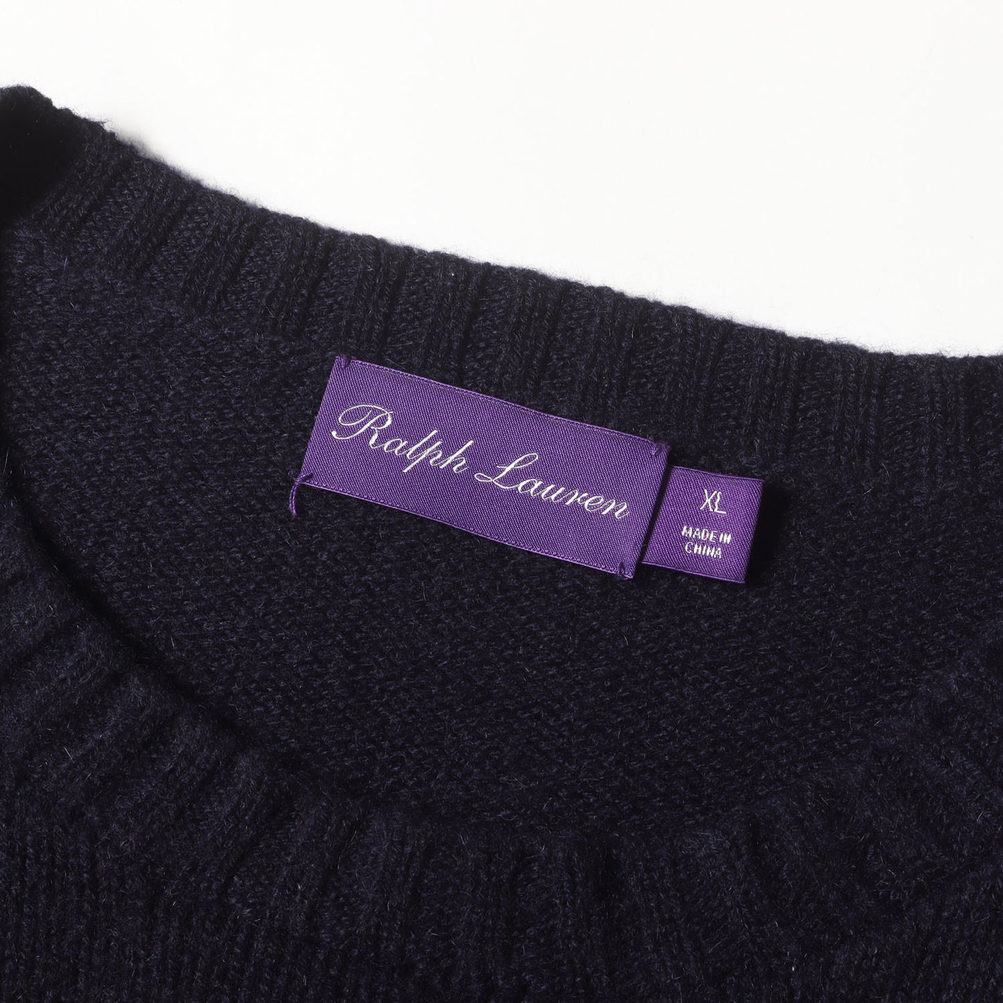 [希少 カシミヤ100%] 星条旗 ポロベア クルーネック カシミヤ ニット / PURPLE LABEL パープルレーベル