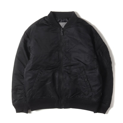 23SS ×Yohji Yamamoto POUR HOMME バックロゴ MA-1 ナイロン フライトジャケット (YN.MA-1 JACKET.NY)