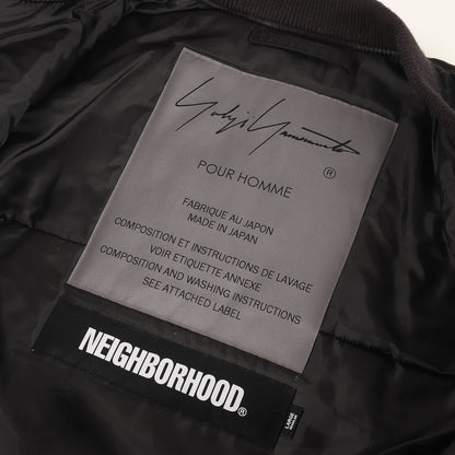 23SS ×Yohji Yamamoto POUR HOMME バックロゴ MA-1 ナイロン フライトジャケット (YN.MA-1 JACKET.NY)