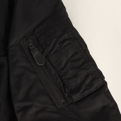 23SS ×Yohji Yamamoto POUR HOMME バックロゴ MA-1 ナイロン フライトジャケット (YN.MA-1 JACKET.NY)