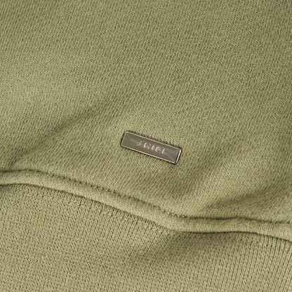 レイヤードロゴ ミリタリースペック スウェットパーカー (Khaki Military Specs Hoodie)
