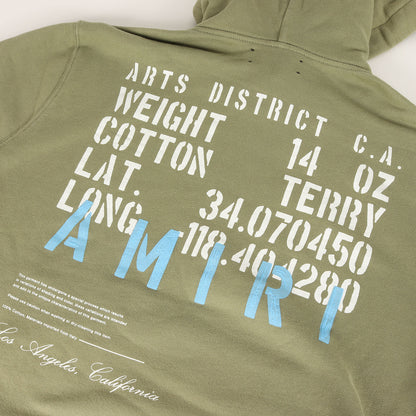 レイヤードロゴ ミリタリースペック スウェットパーカー (Khaki Military Specs Hoodie)