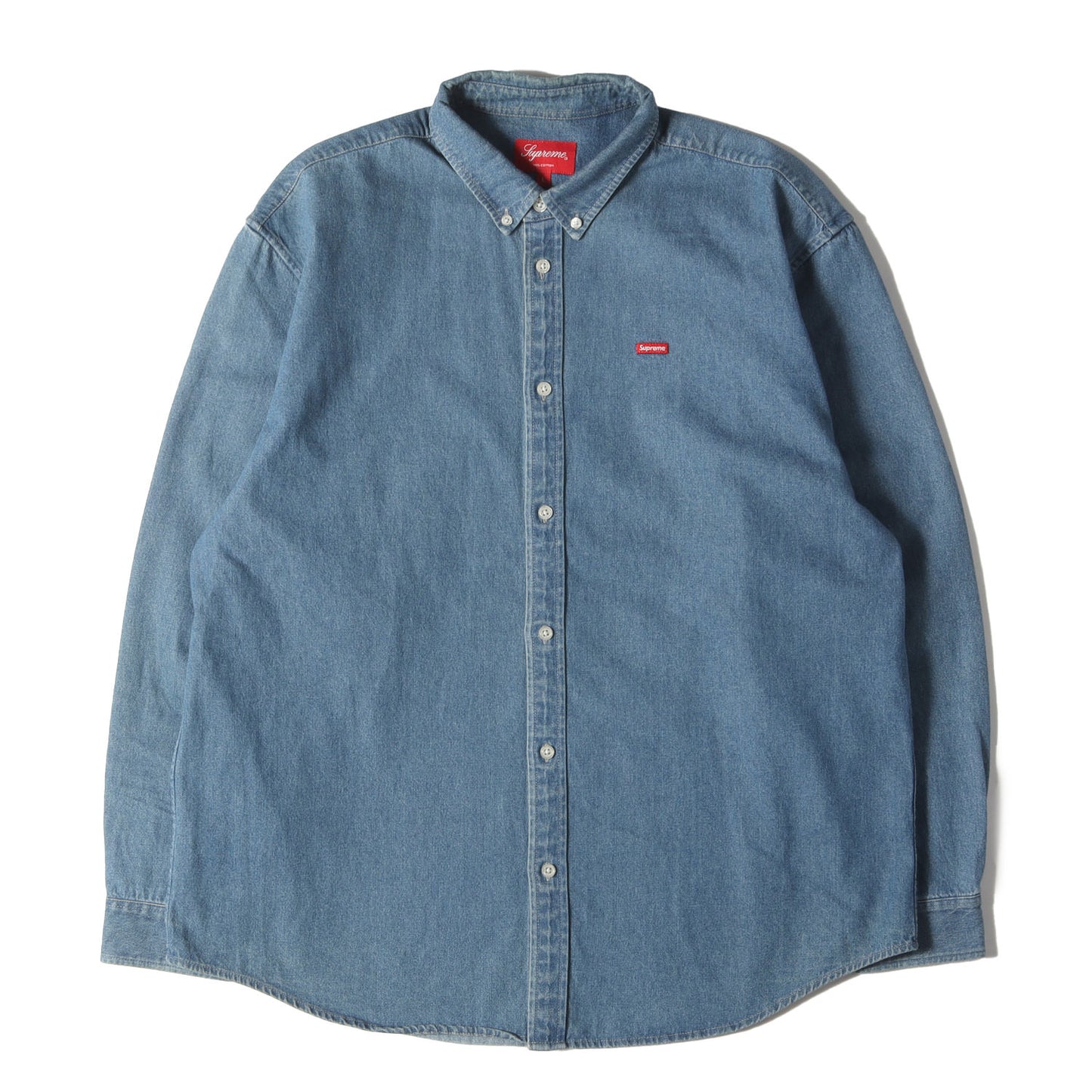 22SS SMALL BOX ロゴパッチ デニム ボタンダウン シャツ (Small Box Shirt)