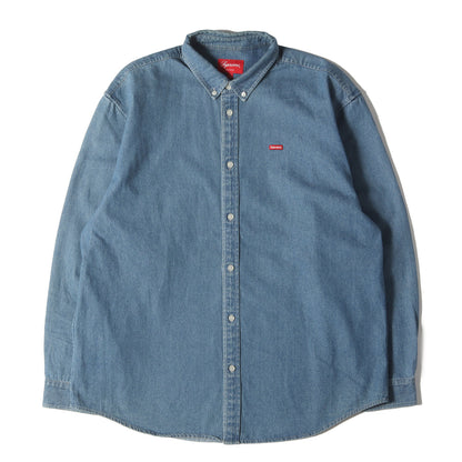 22SS SMALL BOX ロゴパッチ デニム ボタンダウン シャツ (Small Box Shirt)