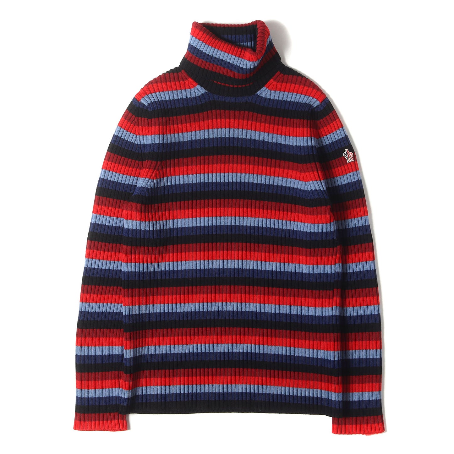 マルチボーダー タートルネック ウール ニット MONCLER GRENOBLE