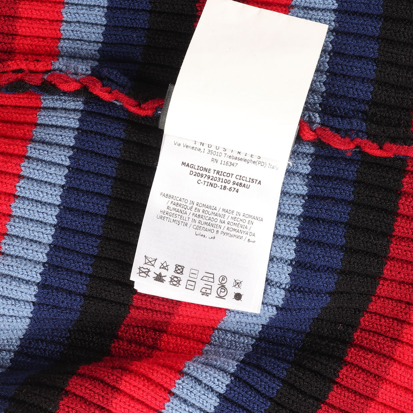 マルチボーダー タートルネック ウール ニット MONCLER GRENOBLE