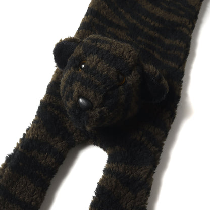 タイガー モチーフ フリース マフラー (FUR STRIPED TIGER SCARF) イタリア製