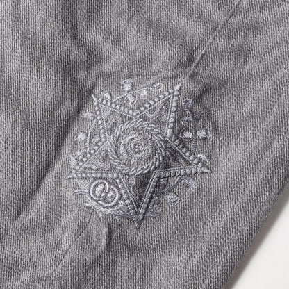 スターエンブレム刺繍 スリム カラー デニム パンツ SLIM 17 REGULAR
