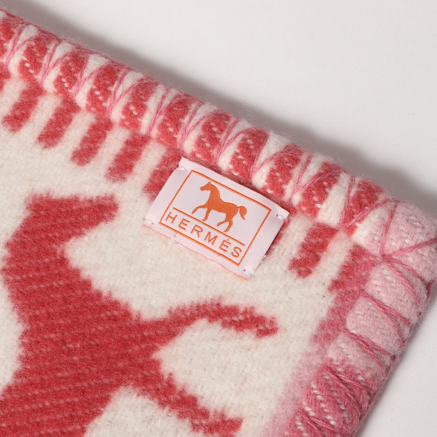 全*ル様 HERMES 馬柄 コットンブランケット 馬総柄 カヴァル カラー コットン ブランケット イタリア製 - ブランド