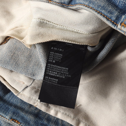 ヴィンテージ加工 カーゴポケット フレア ストレッチ デニム パンツ (CARGO FLARE JEAN)