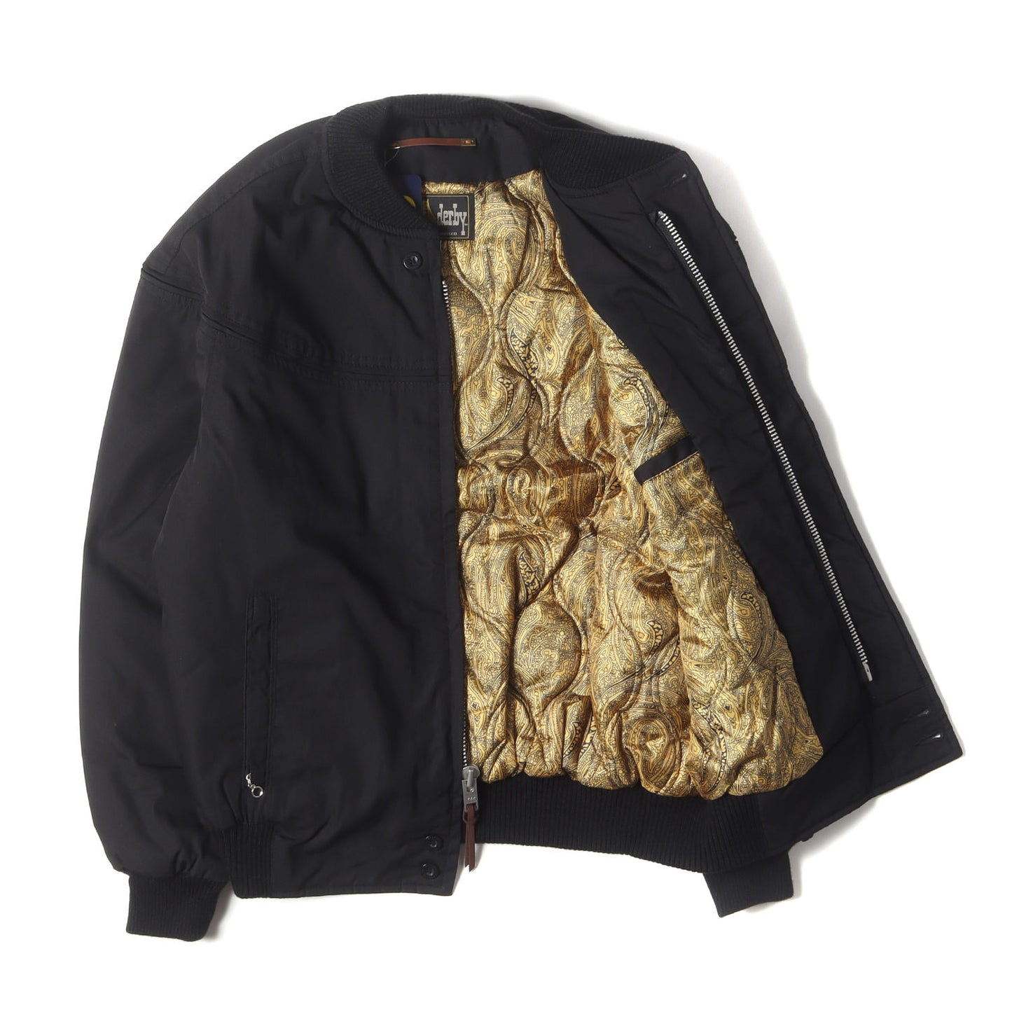 [著名人着用] ゴールドペイズリー ポリコットン ダービー ジャケット (DERBY JACKET 300 Classic Black / Gold)