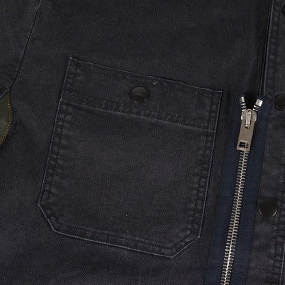 フード付き ナイロン切替 デニム ボタン オーバー シャツ ジャケット (D-SIMILAR-NE JACKET)