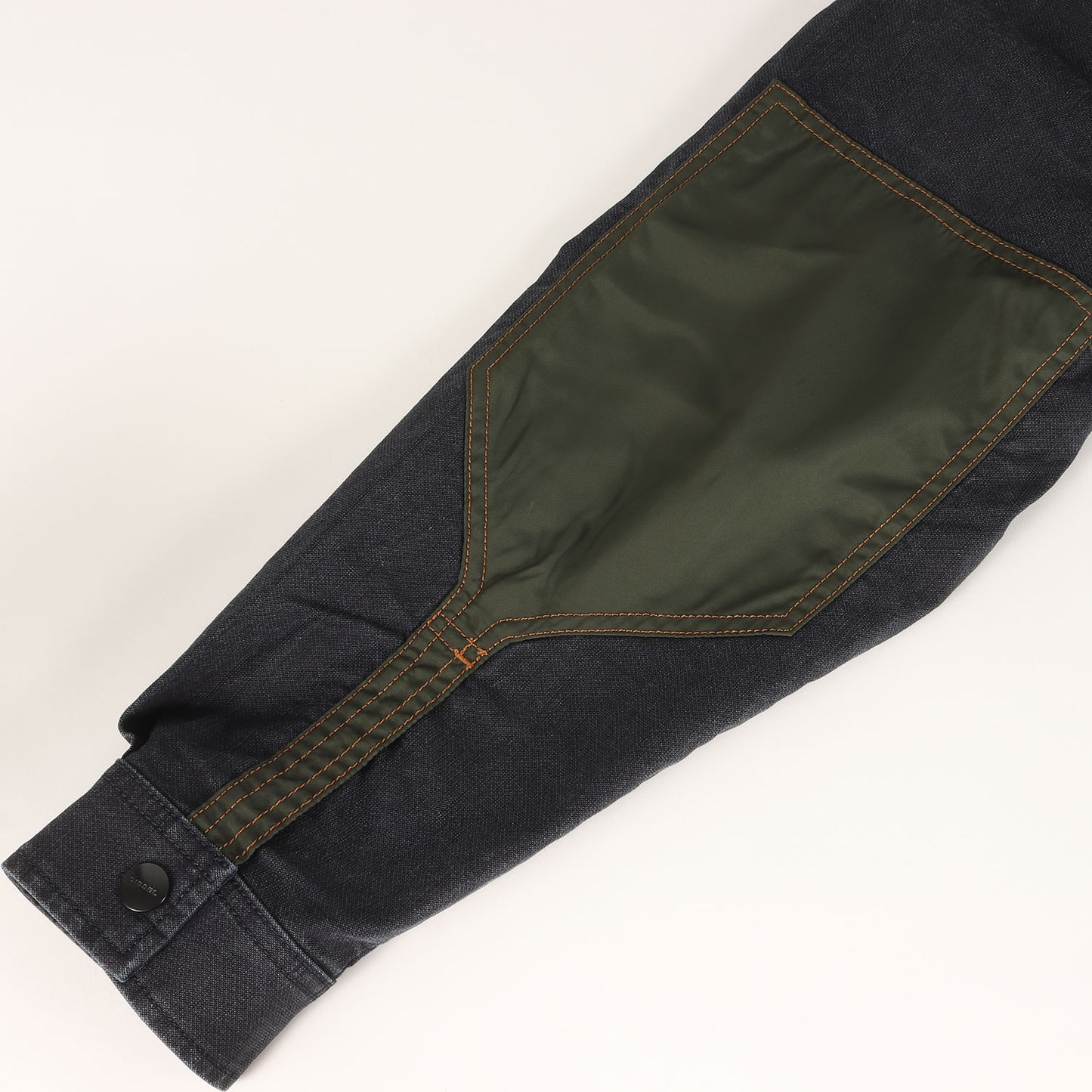 フード付き ナイロン切替 デニム ボタン オーバー シャツ ジャケット (D-SIMILAR-NE JACKET)