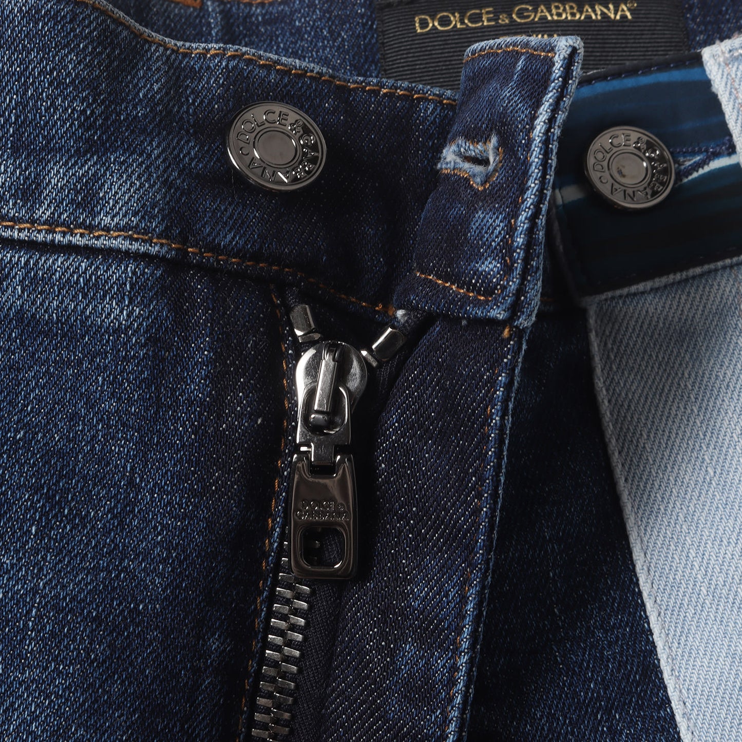 再構築 セラミックタイルパターン ワイド ストレッチ ダメージ デニムパンツ