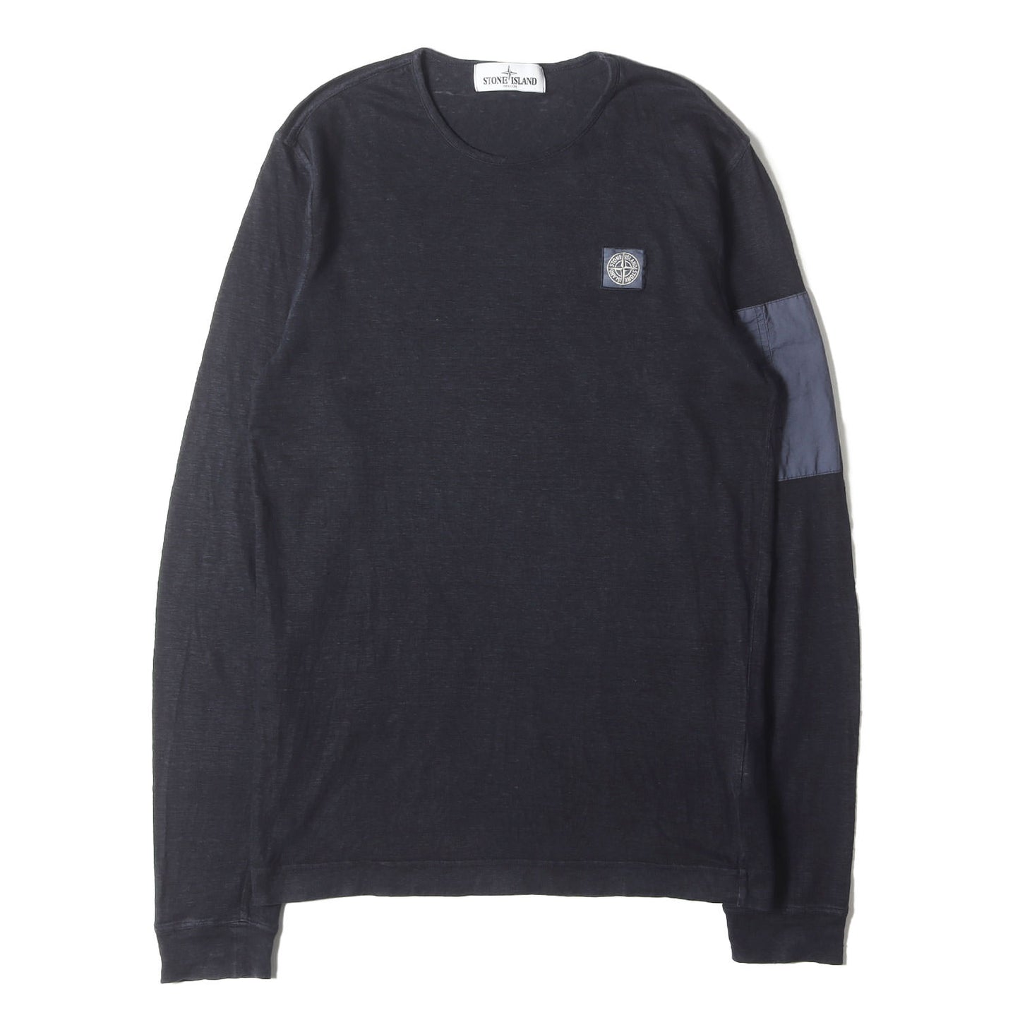 製品染め コンパスロゴパッチ リネン ロングスリーブTシャツ 581523364