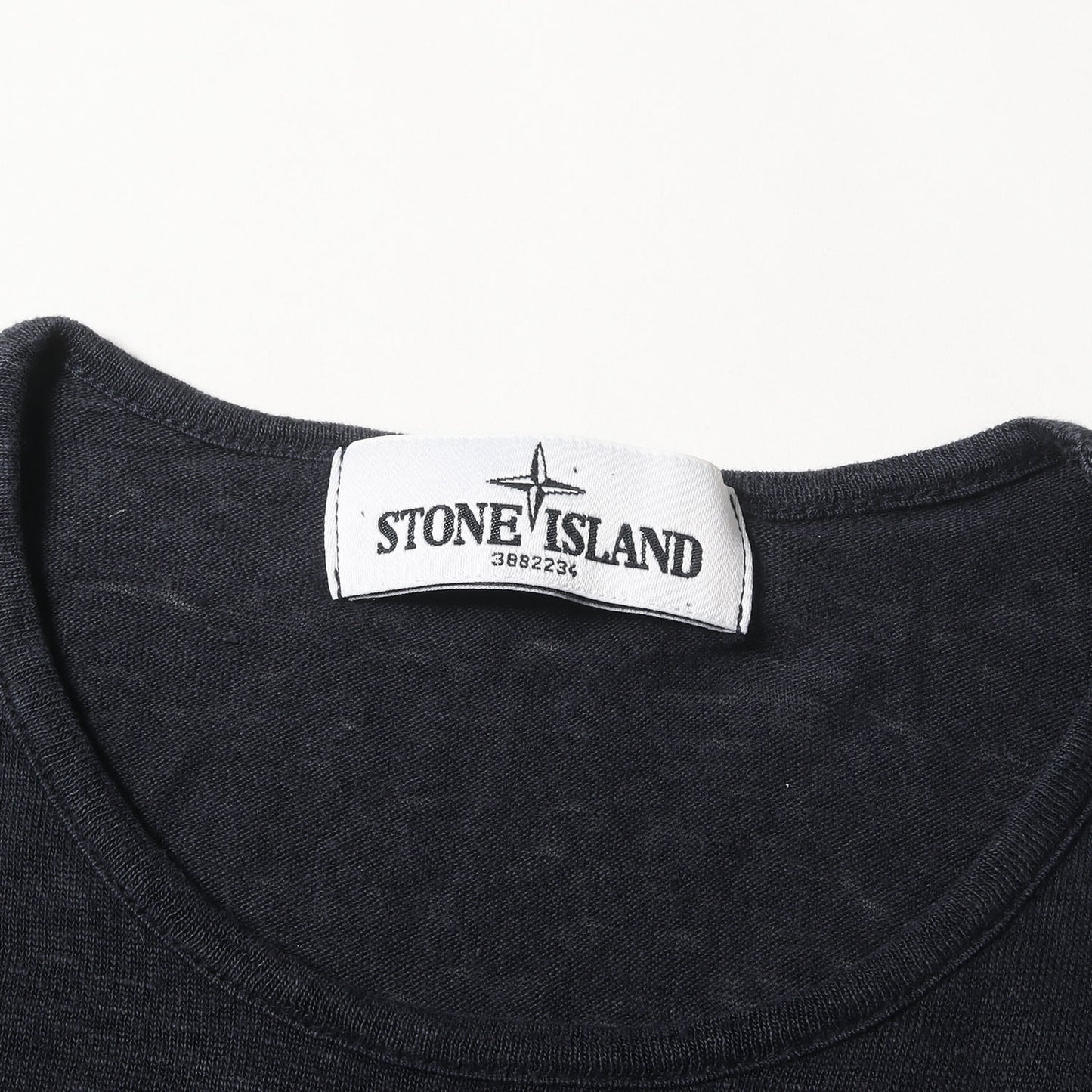 製品染め コンパスロゴパッチ リネン ロングスリーブTシャツ 581523364