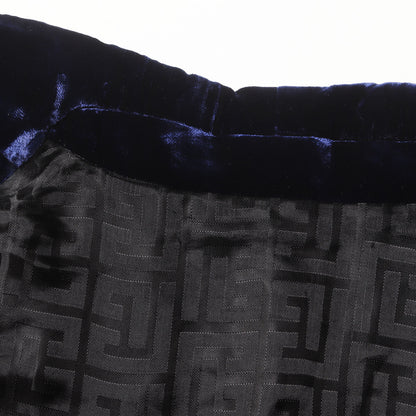 裏地モノグラム ベルベット ショールカラー 金ボタン 1B ジャケット (Velvet Monogram Lined Blazer)